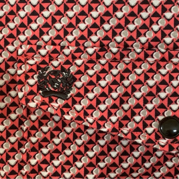 CINCH Shirt Women's Long Sleeve Snap Up Geometric Pink‎ Size  XXL - Picture 8 of 16